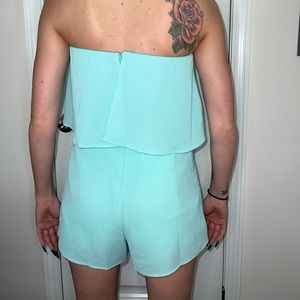 She+sky blue romper